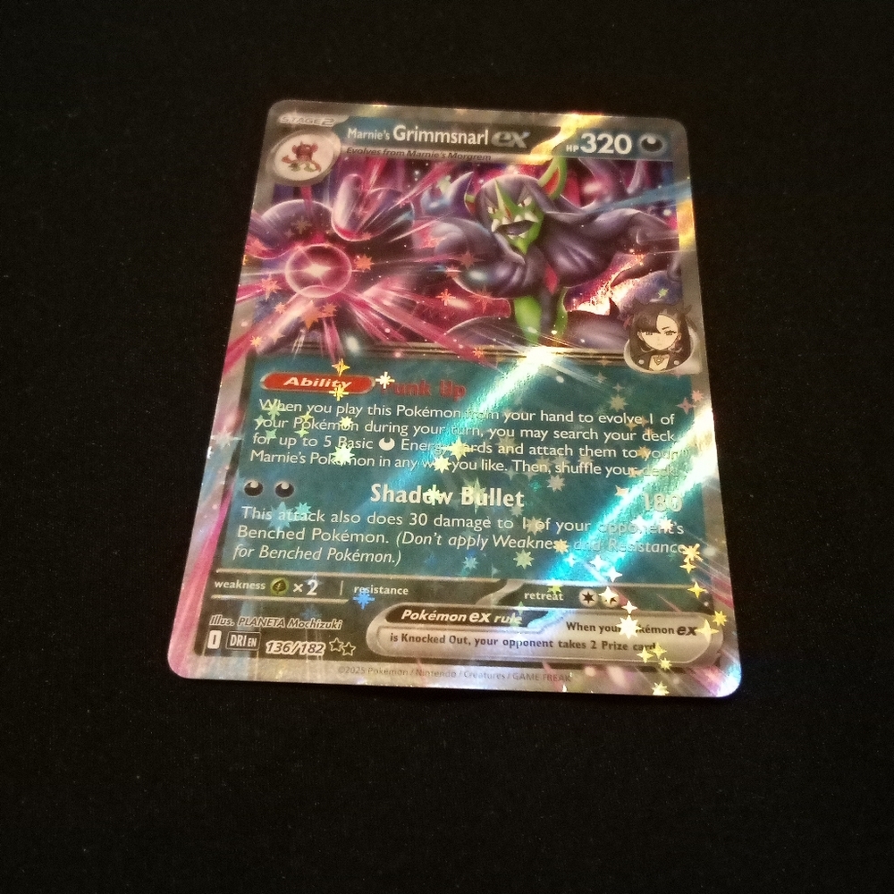 Pokemon Marnie's Grimmsnarl ex 136/182 Destined Rivals Double Rare Holo